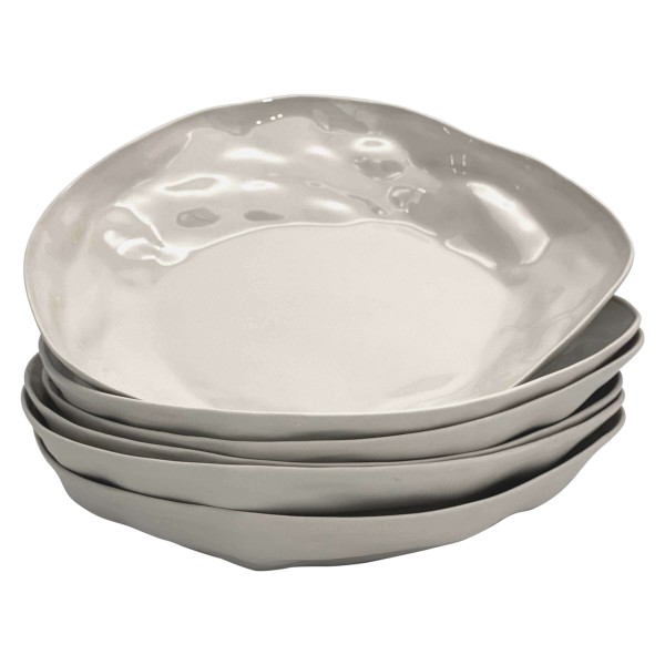 Pasta plate/deep plate dropshaped, Set of 6